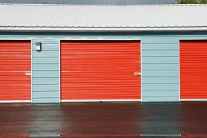 Exterior shot of self storage units